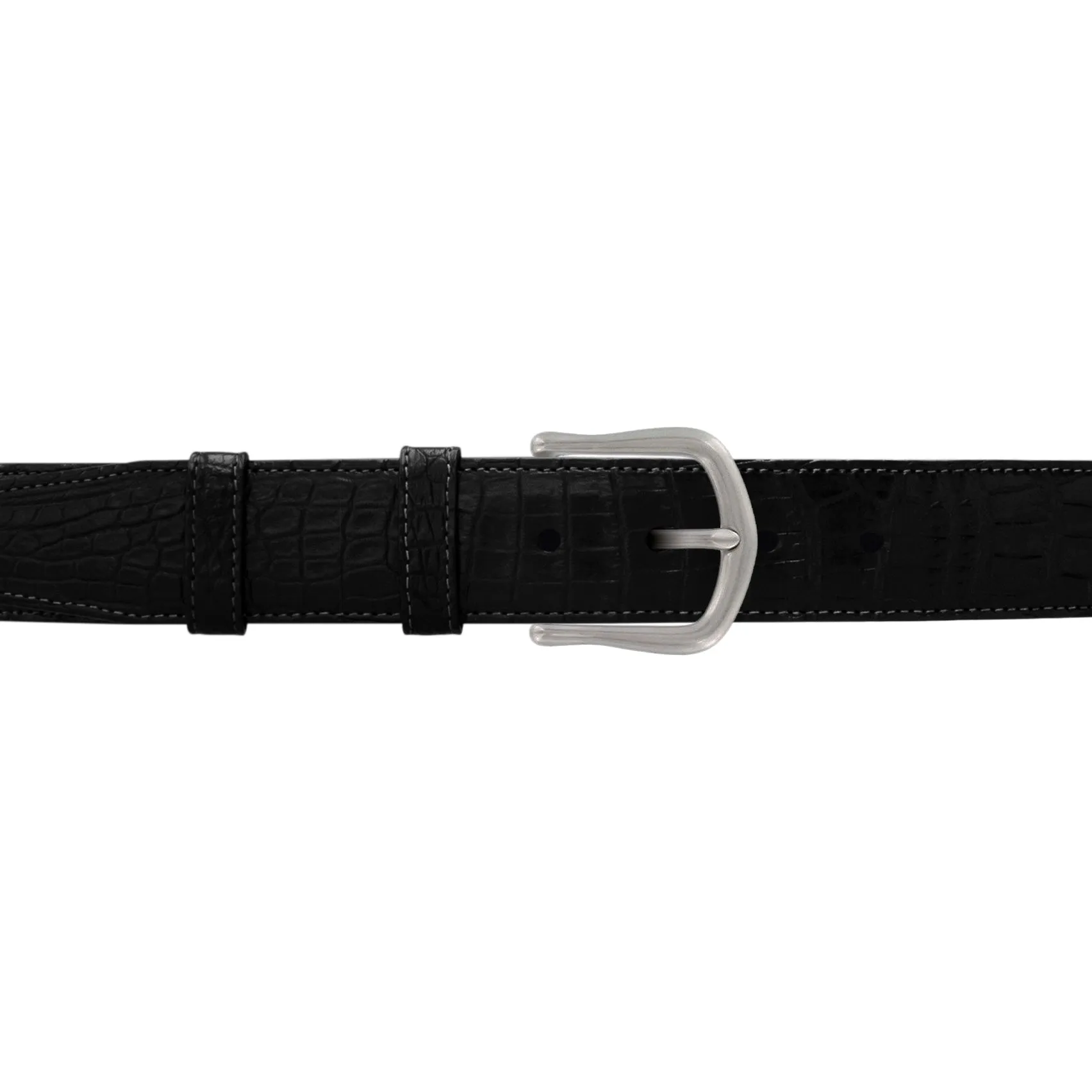 1 1/2" Raven Classic Belt with Derby Cocktail Buckle in Matt Nickel