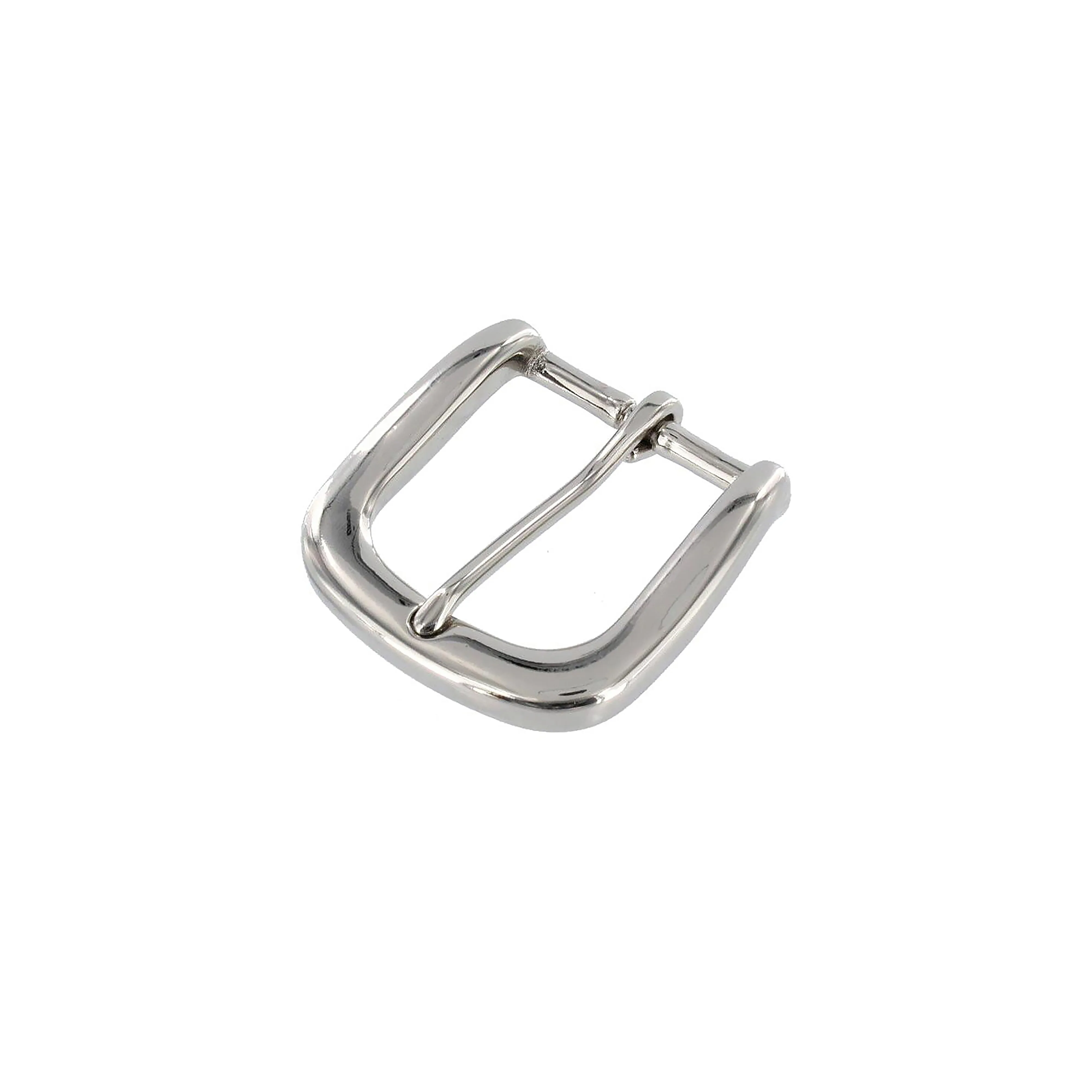 1 1/4" Charcoal Patina Belt with Oxford Cocktail Buckle in Polished Nickel