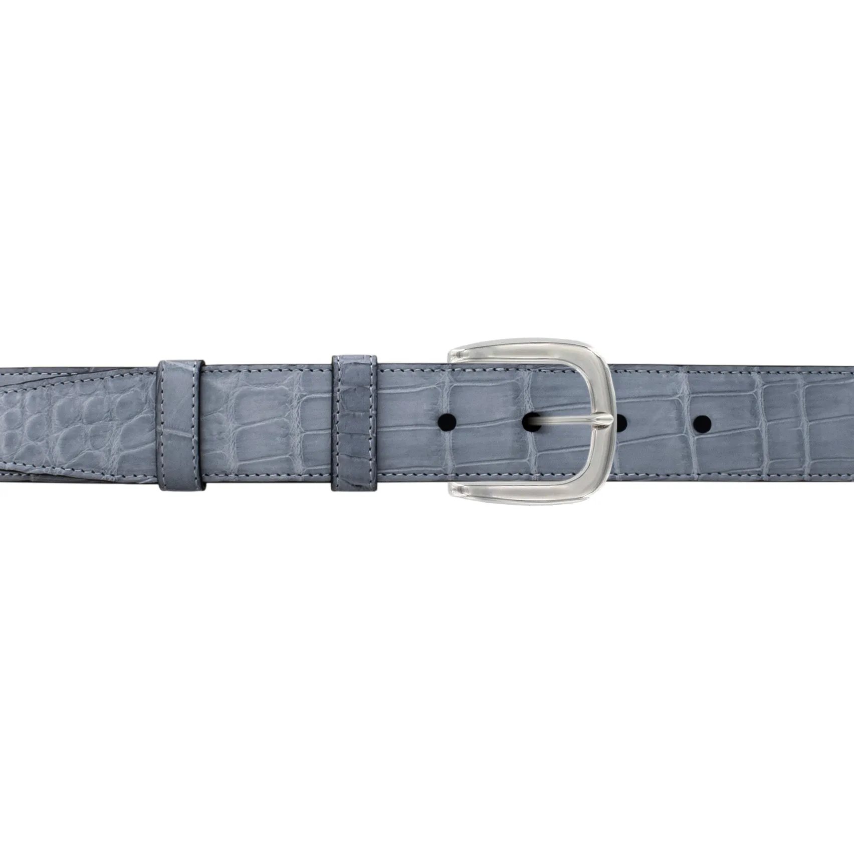 1 1/4" Slate Seasonal Belt with Oxford Cocktail Buckle in Polished Nickel