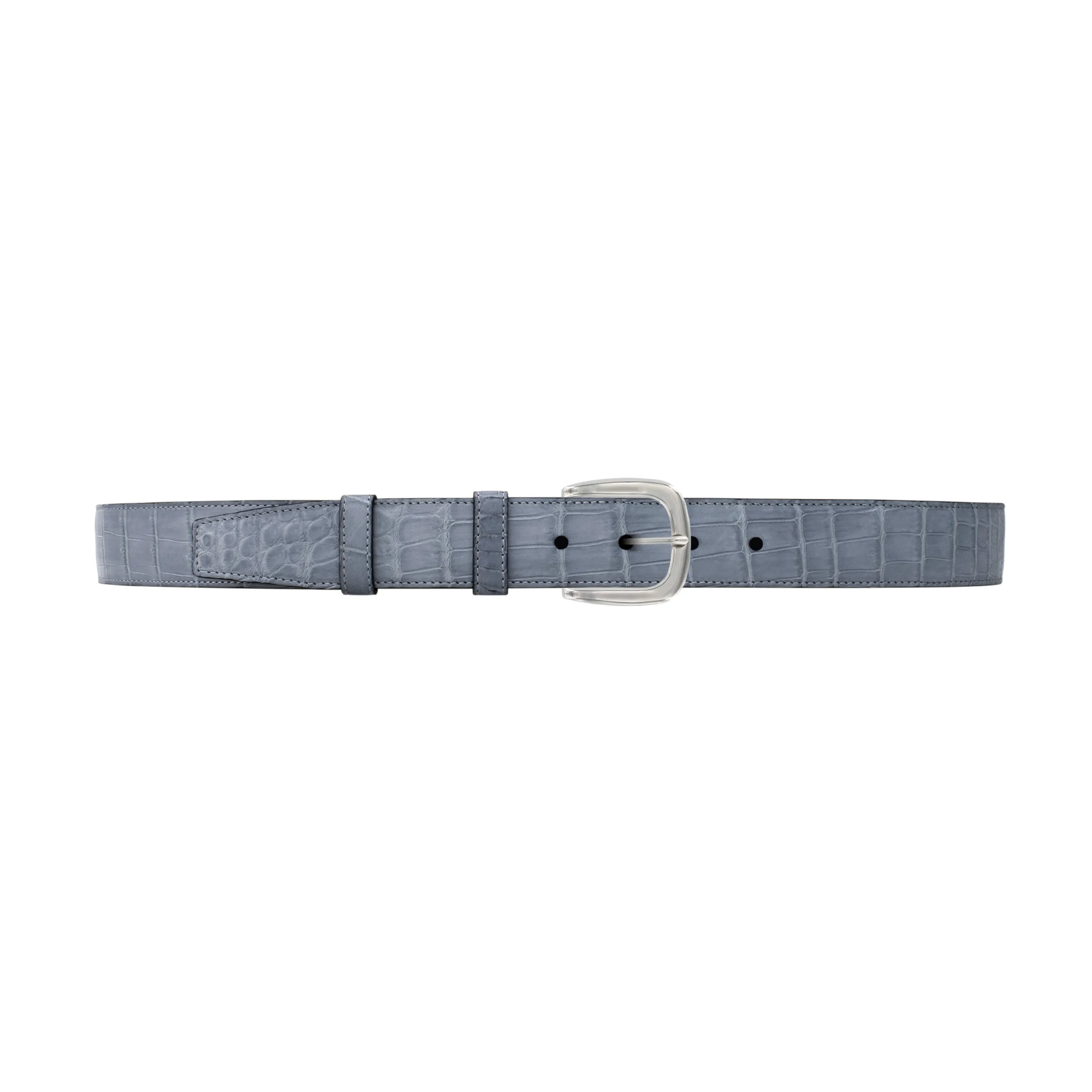 1 1/4" Slate Seasonal Belt with Oxford Cocktail Buckle in Polished Nickel