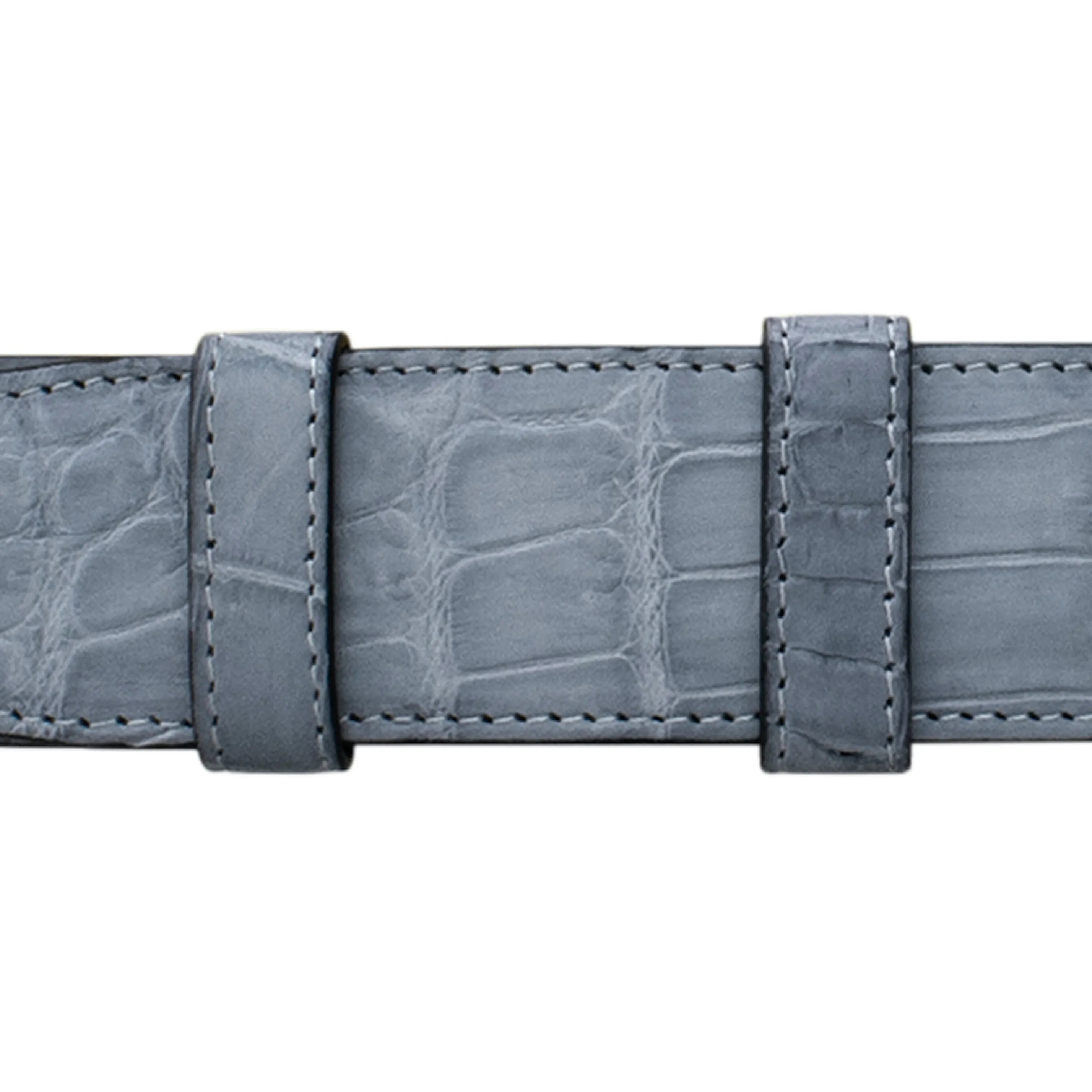 1 1/4" Slate Seasonal Belt with Oxford Cocktail Buckle in Polished Nickel