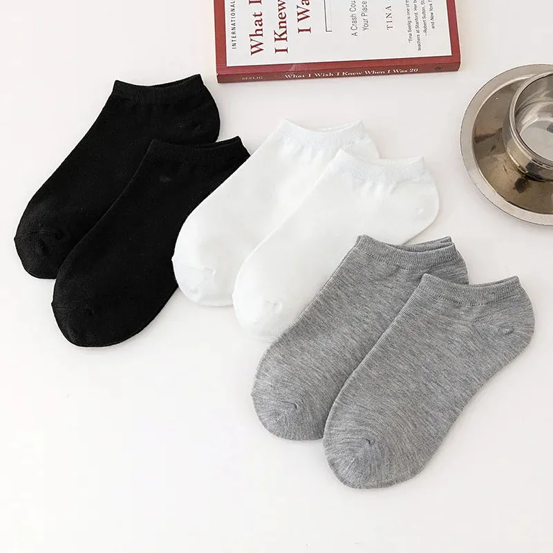 12 Pairs Men's Low-Cut Breathable Boat Socks