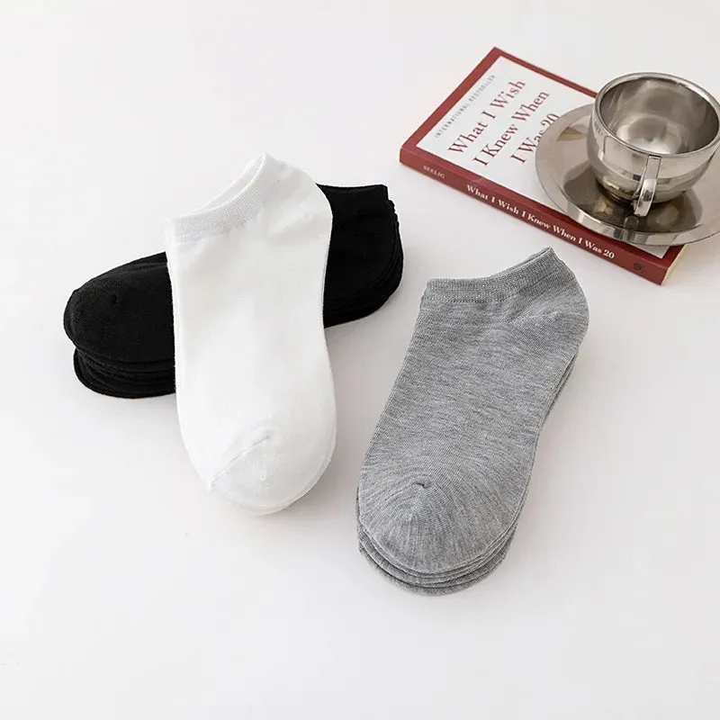 12 Pairs Men's Low-Cut Breathable Boat Socks