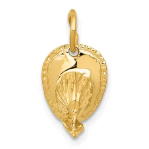 14k Yellow Gold Firemans Hat Charm Pendant