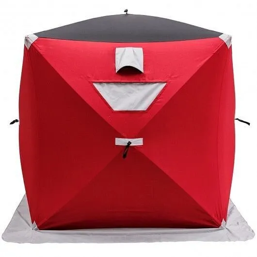 2-person Portable Ice Shelter Fishing Tent with Bag - Color: Red