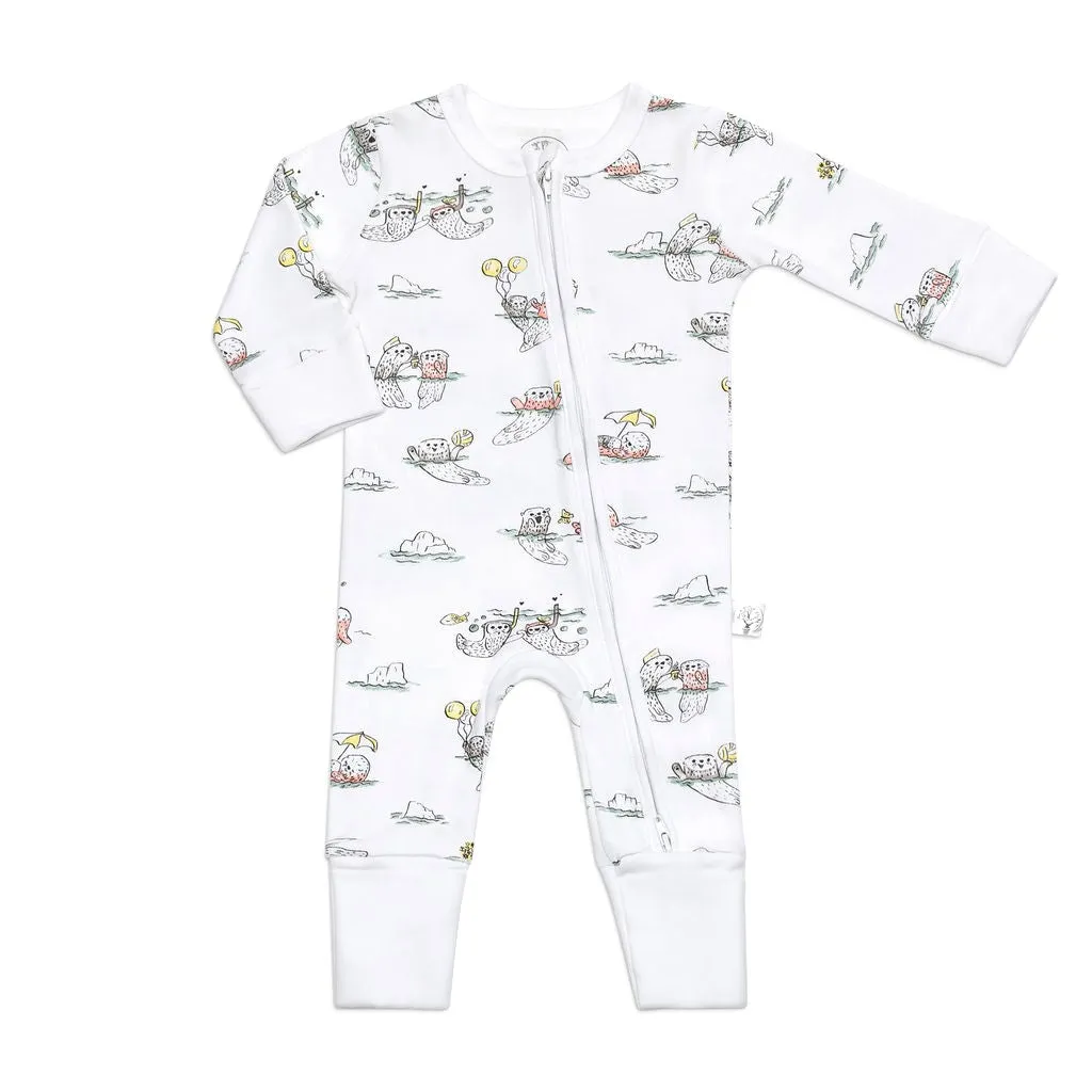 65% off SALE! 2 in 1 Pajama/Playsuit Playful Otters | Gender Neutral