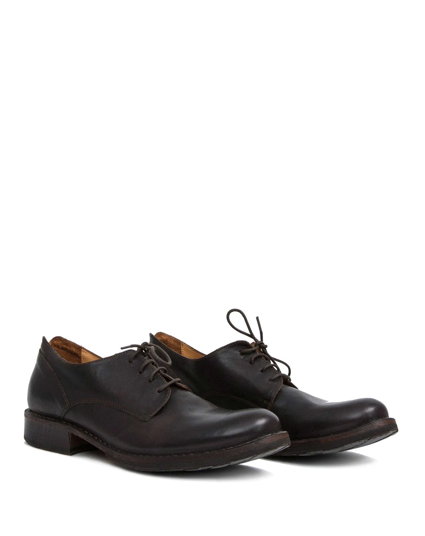 706 Brown Leather Derby Shoes