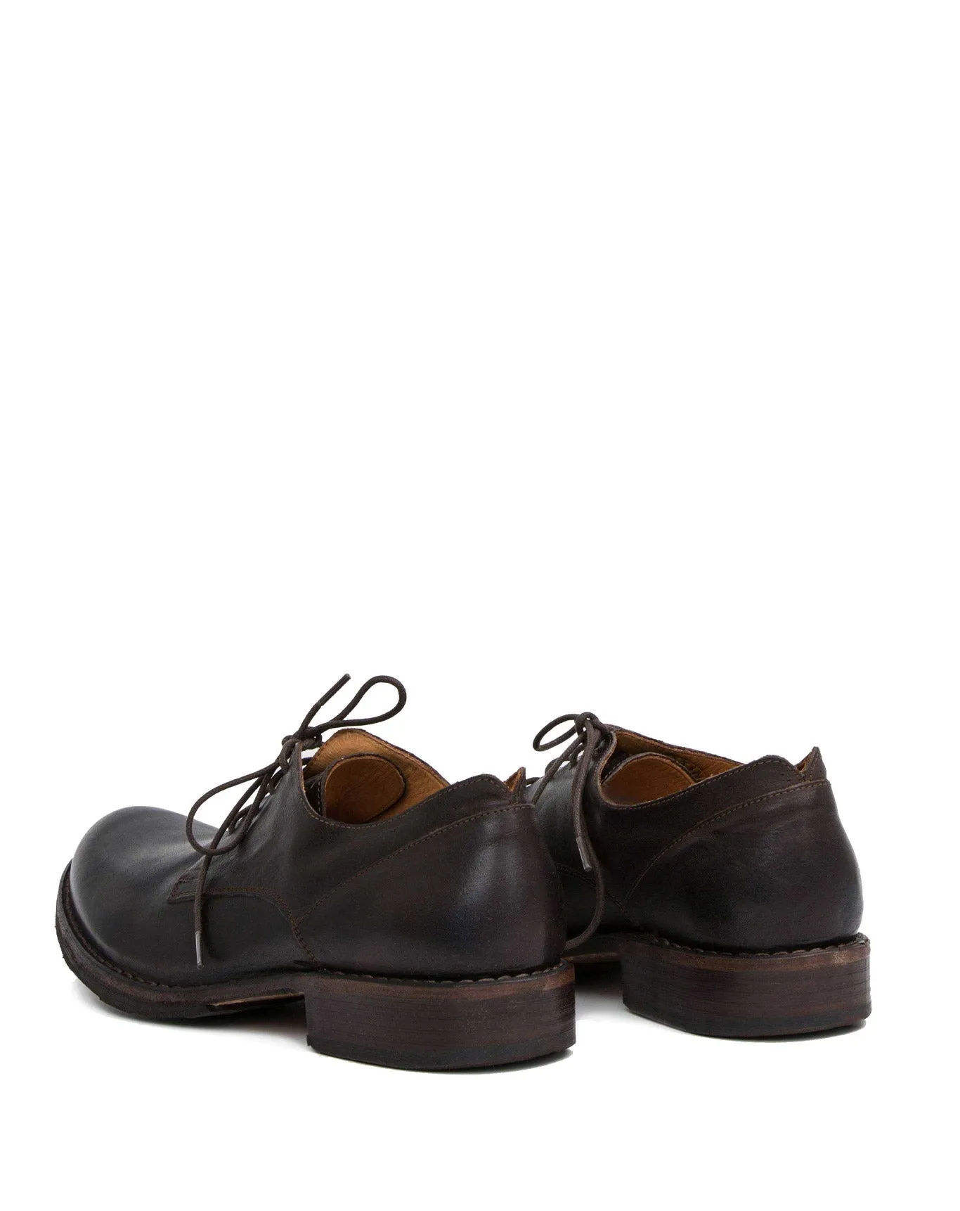 706 Brown Leather Derby Shoes