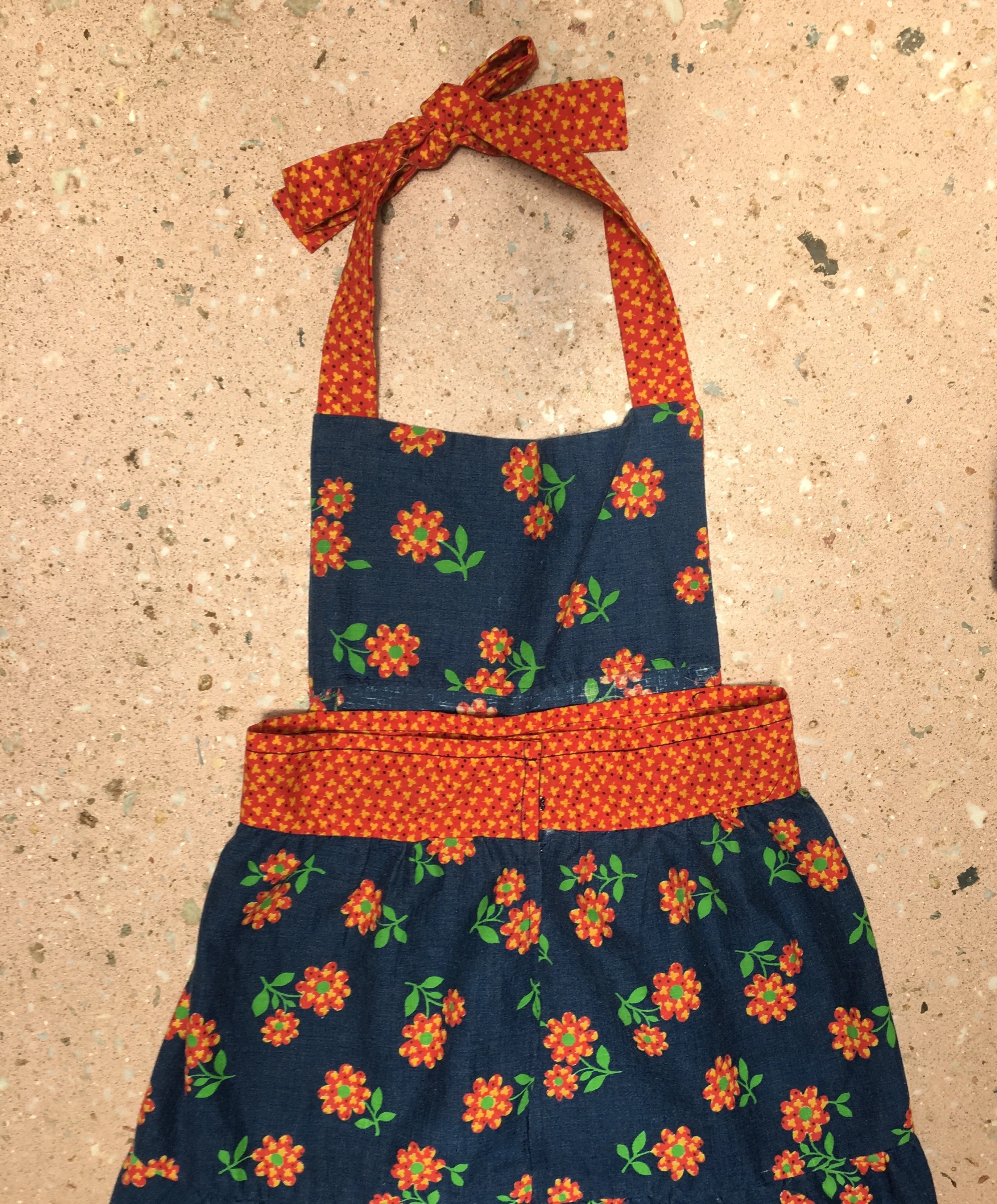 70’s HANDMADE FLORAL JUMPER / SMALL