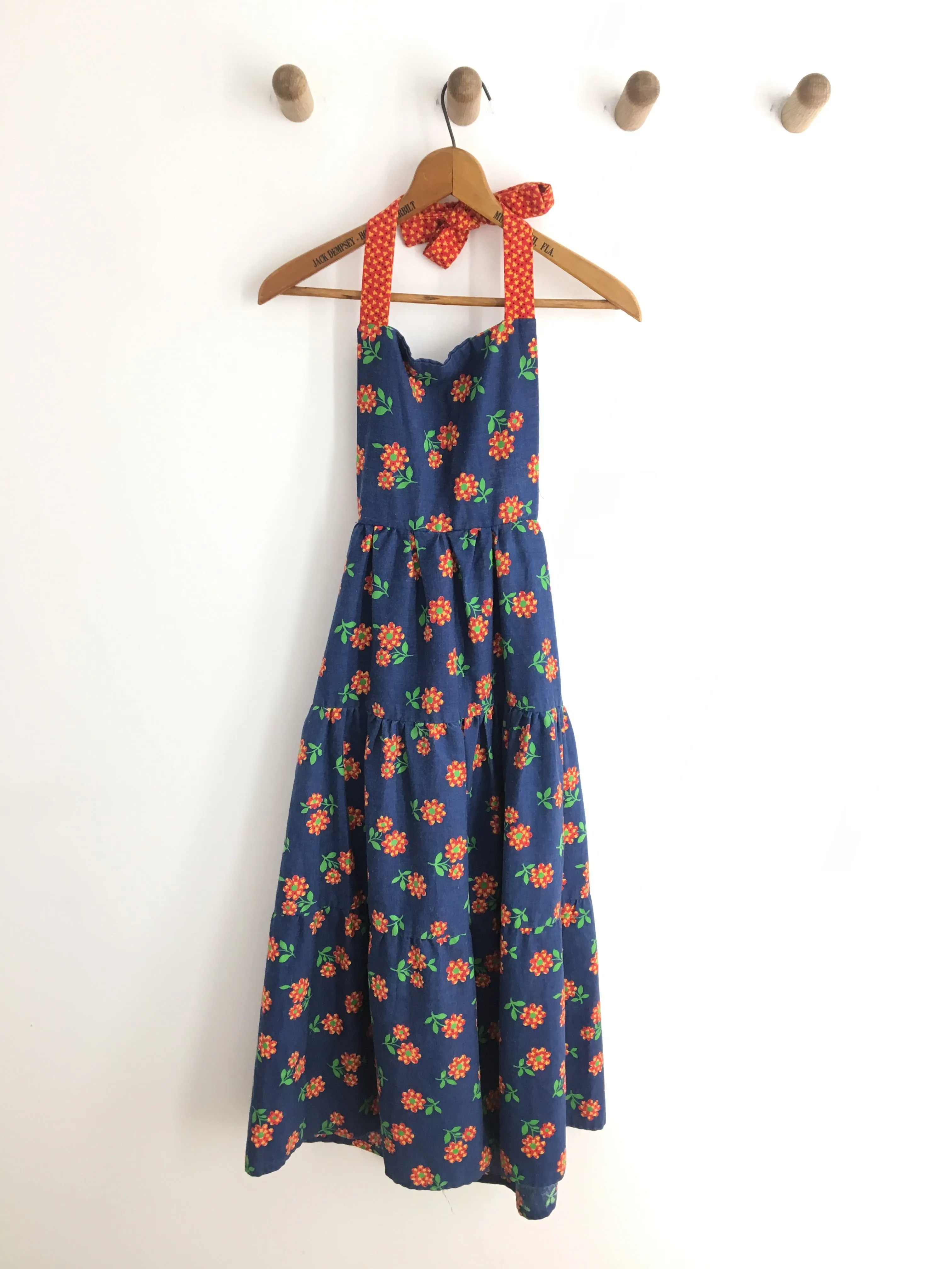 70’s HANDMADE FLORAL JUMPER / SMALL