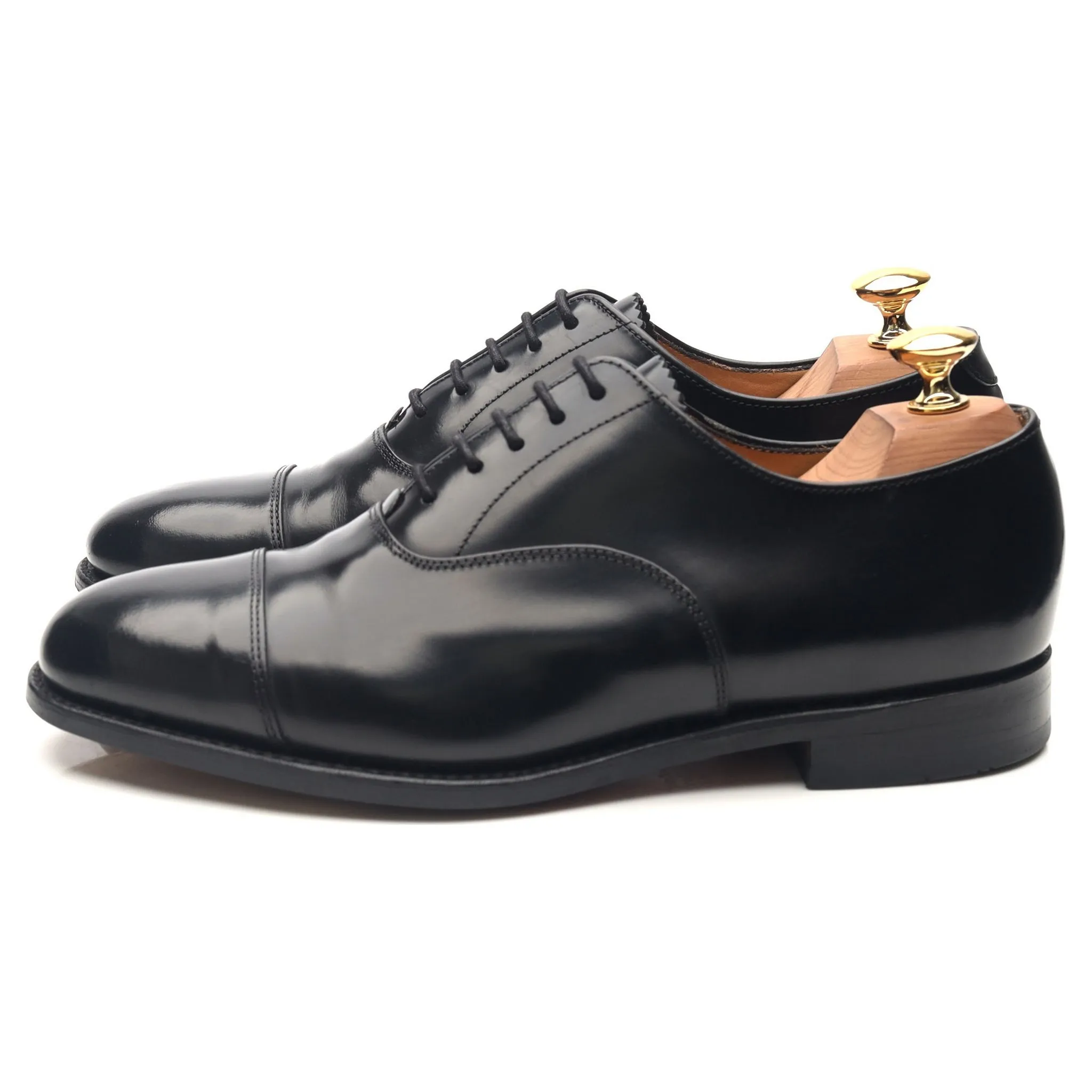 '747' Black Leather Oxford UK 6 F