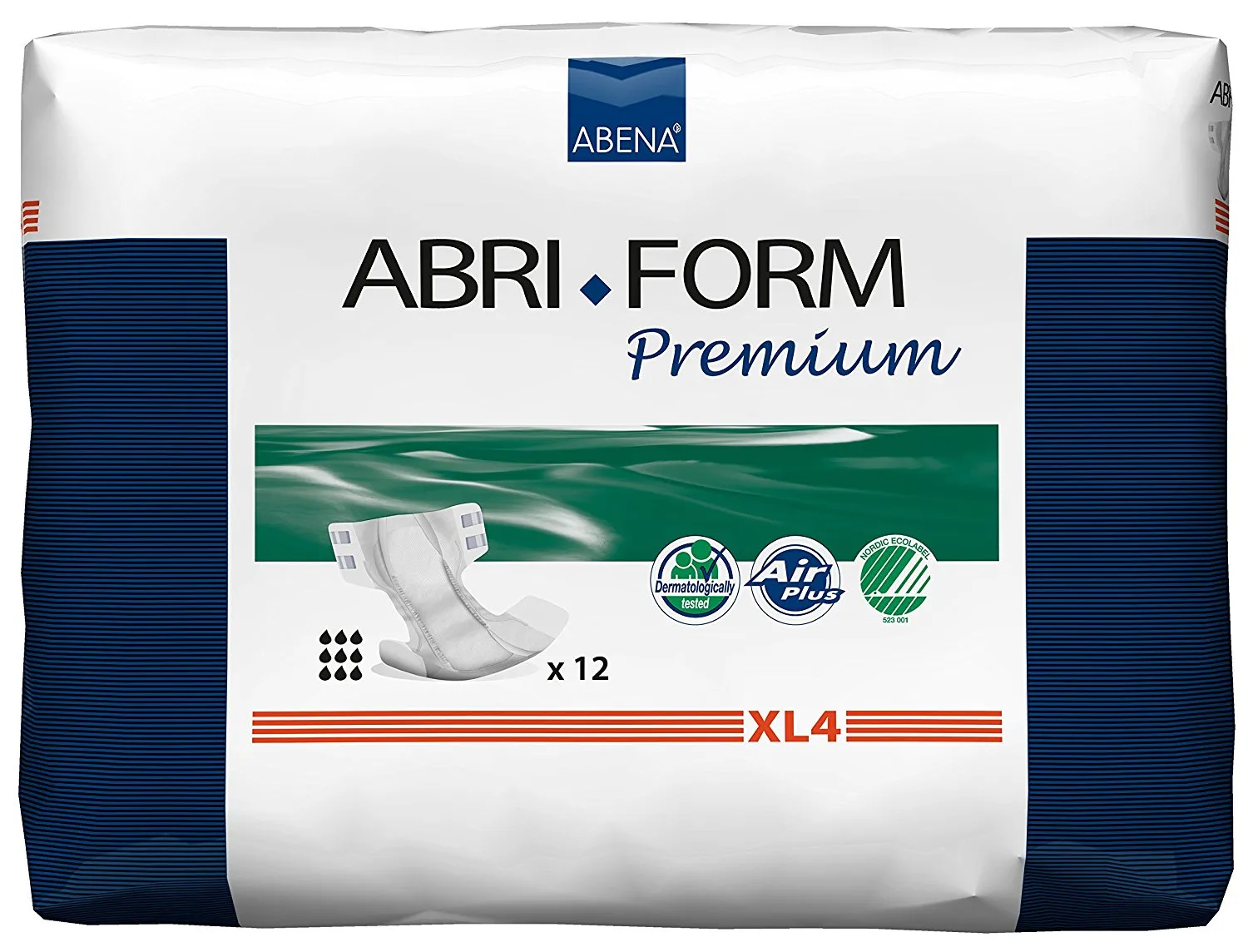 Abena 43071 4000ml Abri Form Premium Extra Large Breathable Brief Count Size: 12