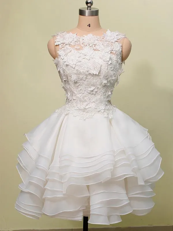 Anneprom Charming A-line Scoop Homecoming Dress Short Prom Drsess APH0097