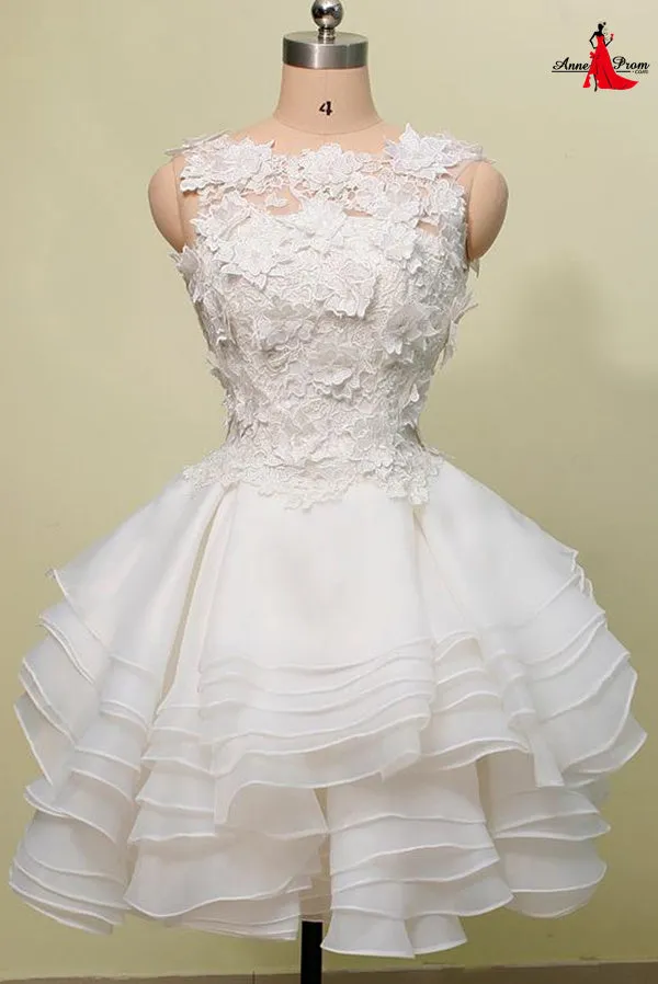 Anneprom Charming A-line Scoop Homecoming Dress Short Prom Drsess APH0097