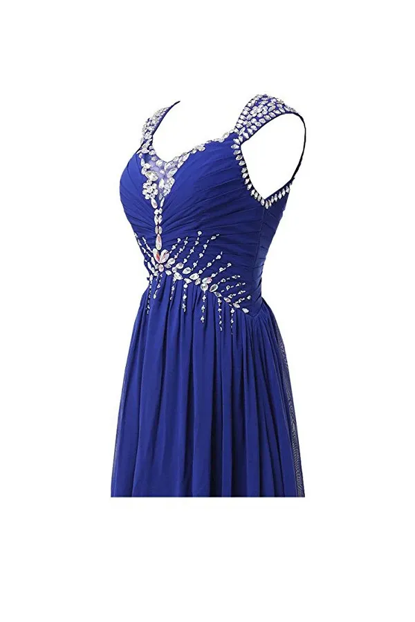 Anneprom Chiffon V-Neck Long Prom Gowns Party Dresses Bridesmaid Dresses APB0028
