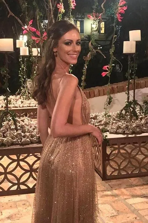 Anneprom Sparkly Sequin Long Prom Dress Spaghetti V Neck Backless Evening Dress APP0369