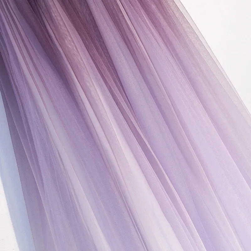 Anneprom Unique A Line Ombre Purple Beading Prom Dresses with Lace up, Long Dance Dresses APP0562