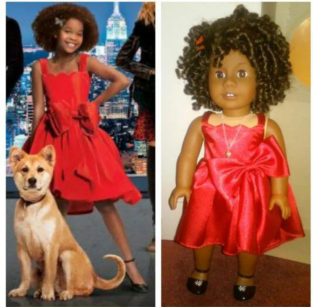 Annie Red Dress with Bow for American Girl Doll