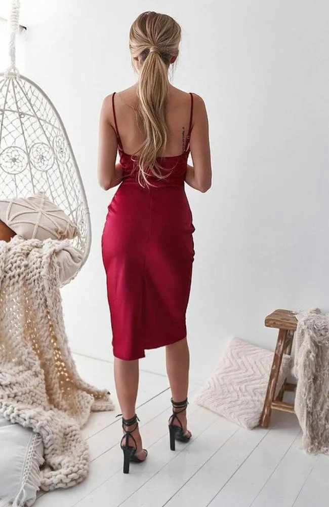 Aspen Satin Midi Dress