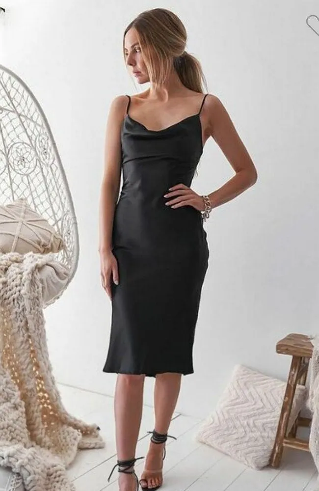 Aspen Satin Midi Dress