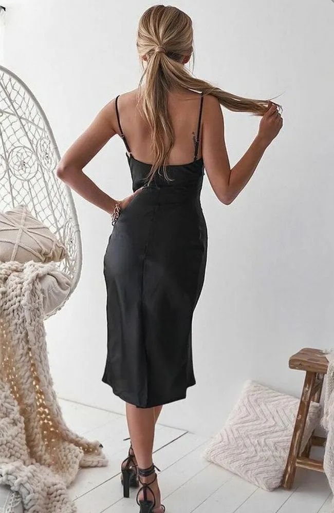 Aspen Satin Midi Dress