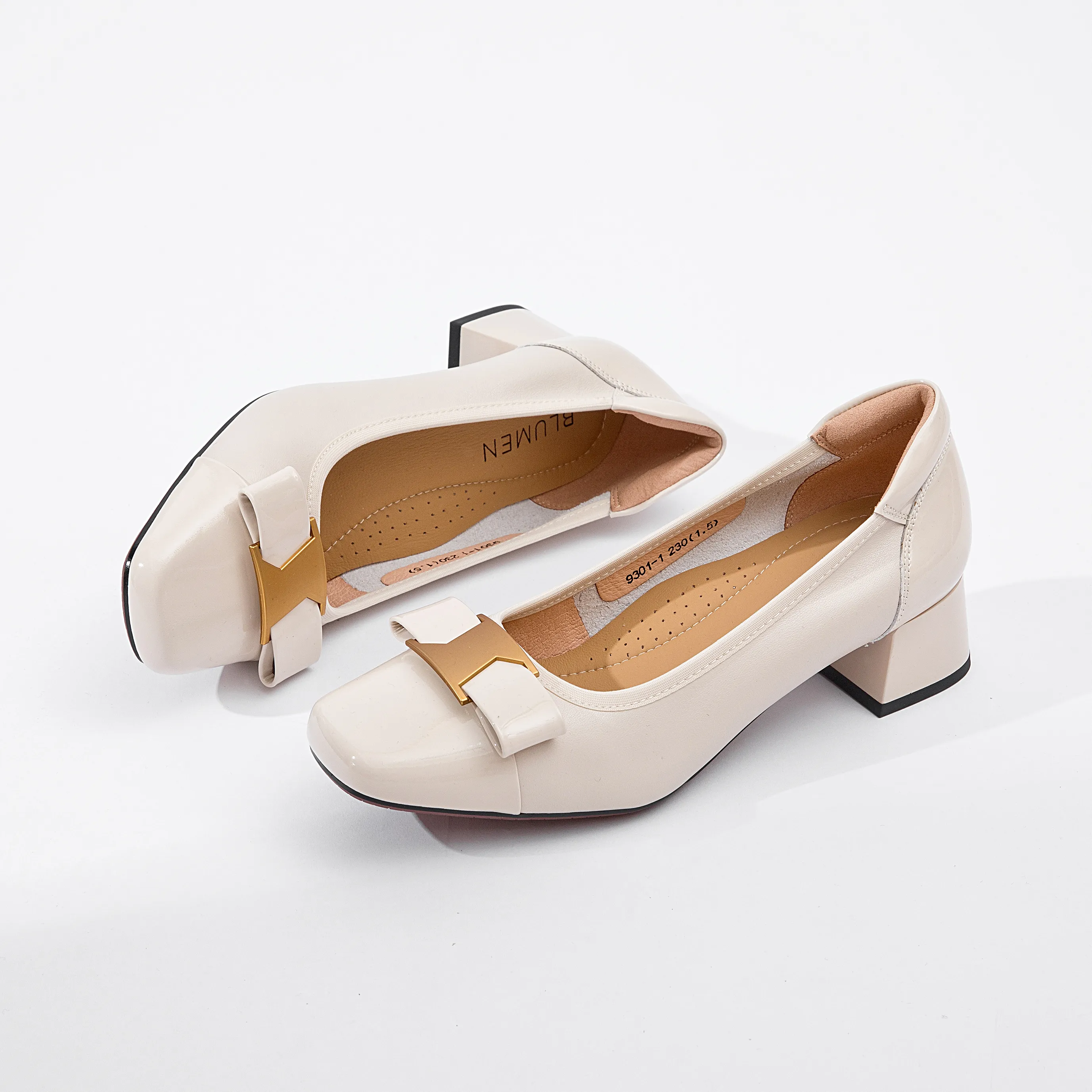 Audrey Mid-heeled Shoes, White