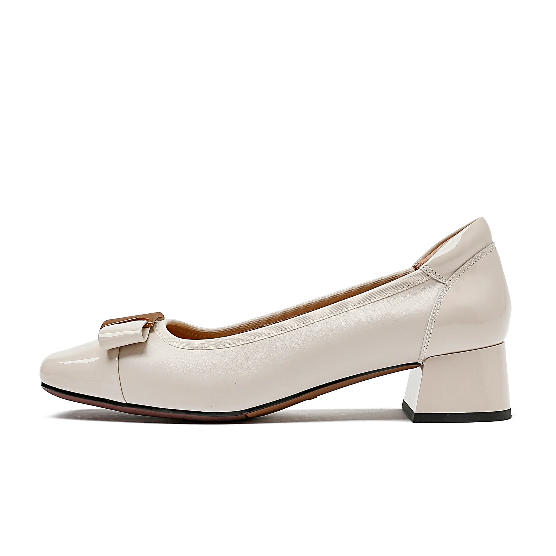 Audrey Mid-heeled Shoes, White