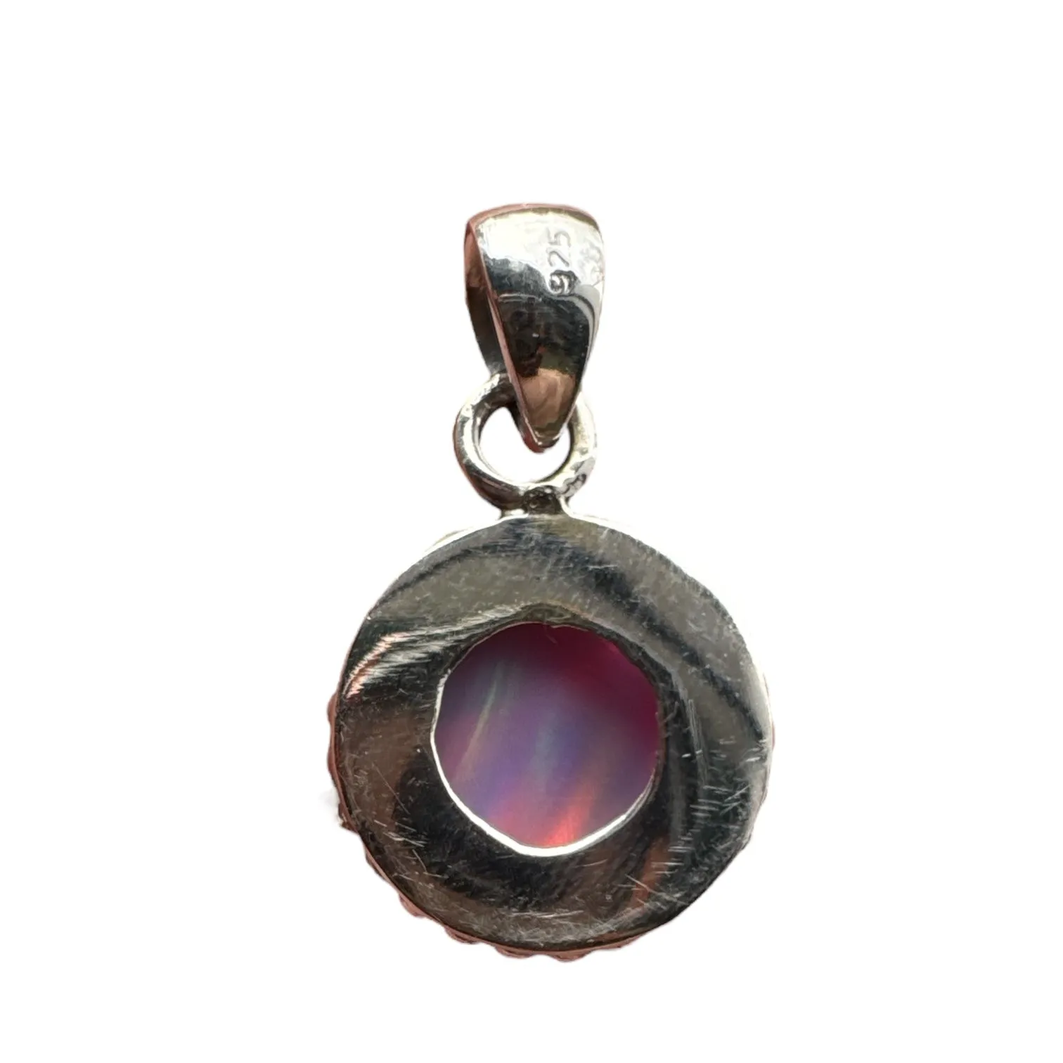 Aurora Opal Solid 925 Sterling Silver Pendant