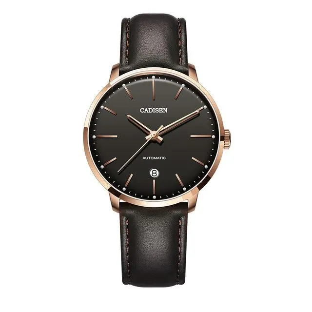 Automatic Mechanical  Leather Casual Business Retro Wrist watch