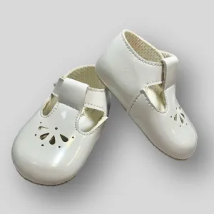 Baby Unisex Shoes - White with T Bar