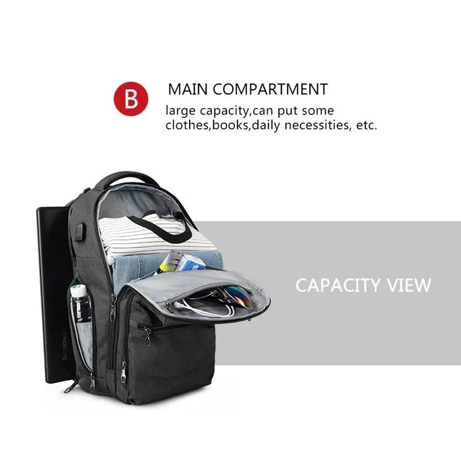 Backpack USB Charging & Anti-Theft <br> Oxford