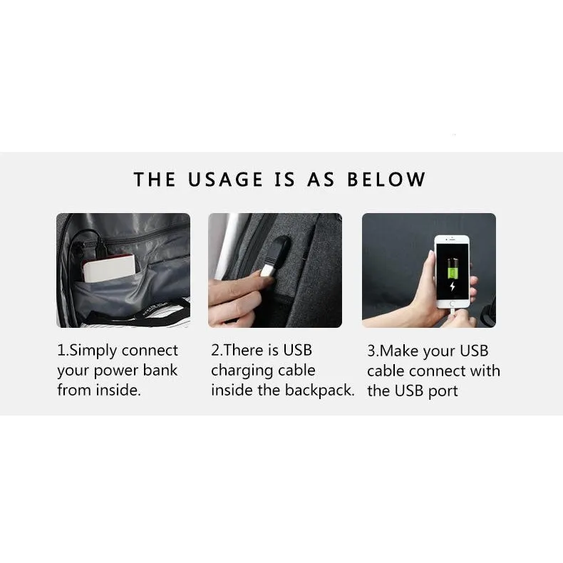 Backpack USB Charging & Anti-Theft <br> Oxford