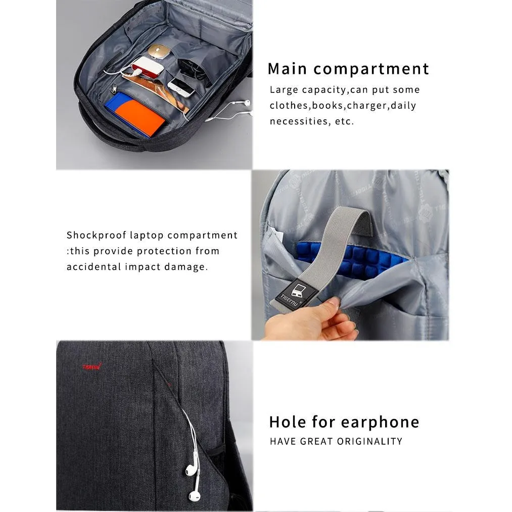 Backpack USB Charging & Anti-Theft <br> Oxford