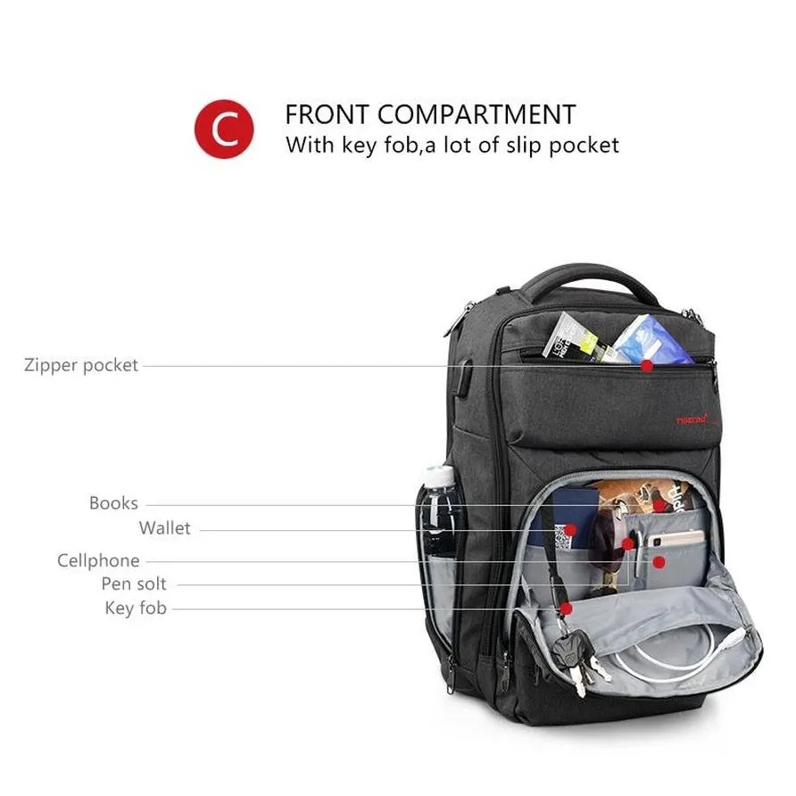 Backpack USB Charging & Anti-Theft <br> Oxford
