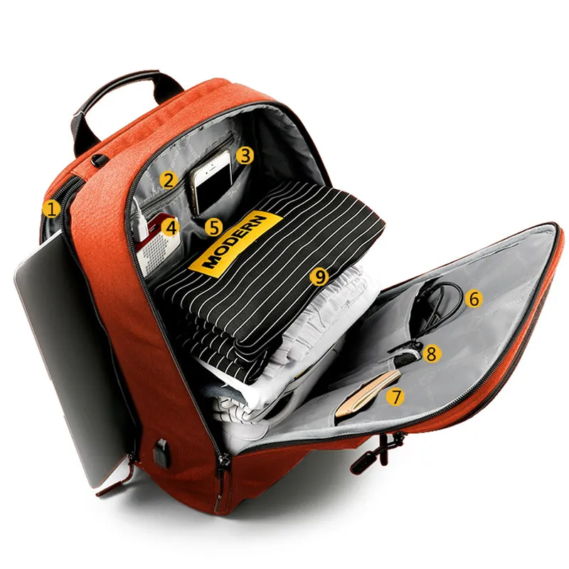 Backpack USB Charging & Anti-Theft <br>Oxford