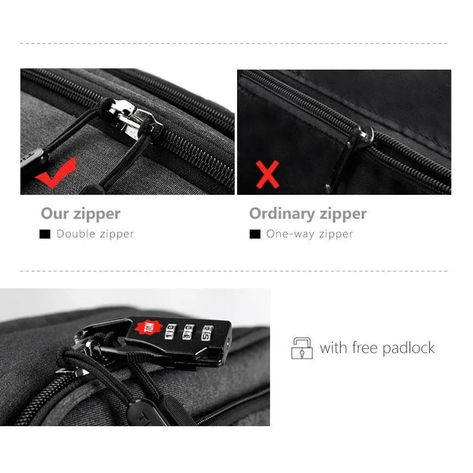 Backpack USB Charging & Anti-Theft <br>Oxford