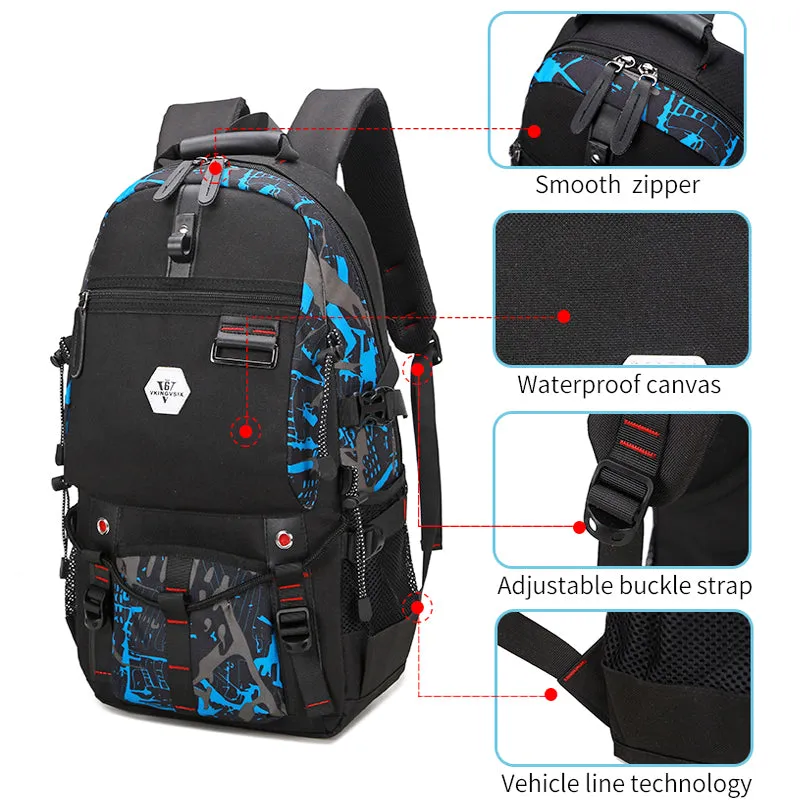 Backpack USB Charging & Water Resistant <br> Oxford