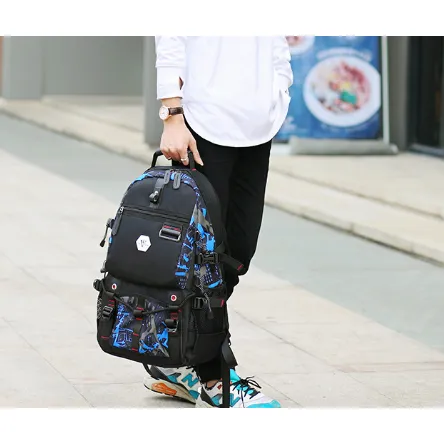 Backpack USB Charging & Water Resistant <br> Oxford