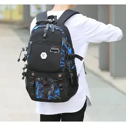 Backpack USB Charging & Water Resistant <br> Oxford