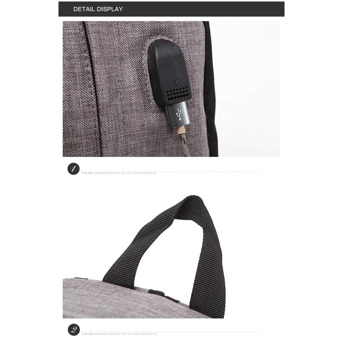 Backpack USB Charging <br> Oxford