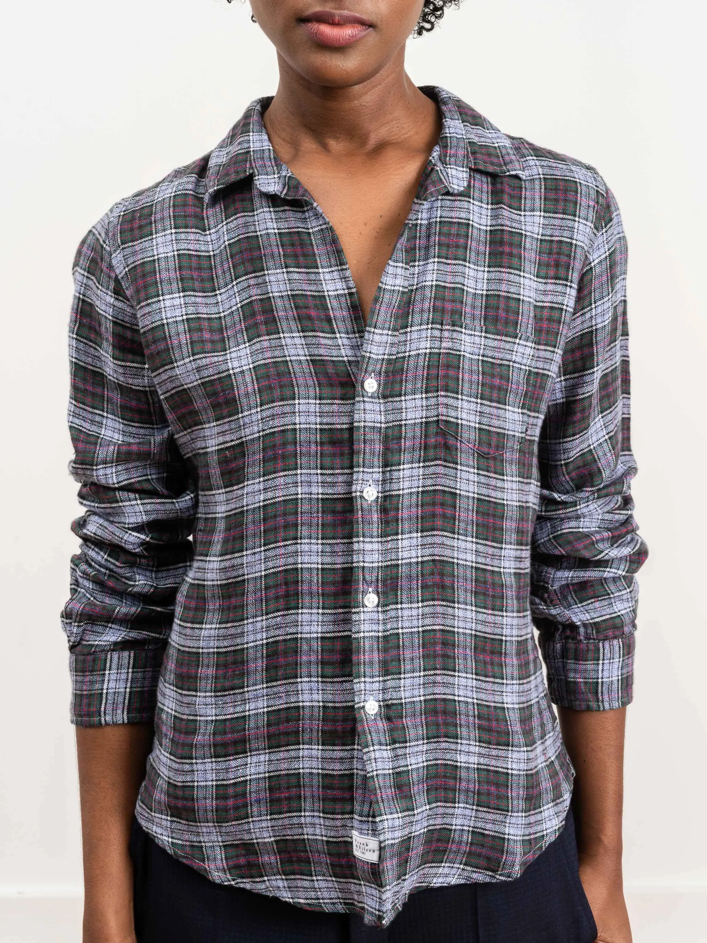 barry shirt - blue/red/green plaid