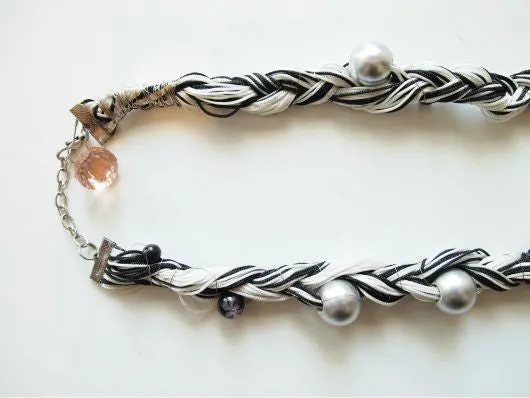Black & White Galaxy Handmade Necklace