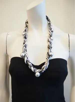 Black & White Galaxy Handmade Necklace
