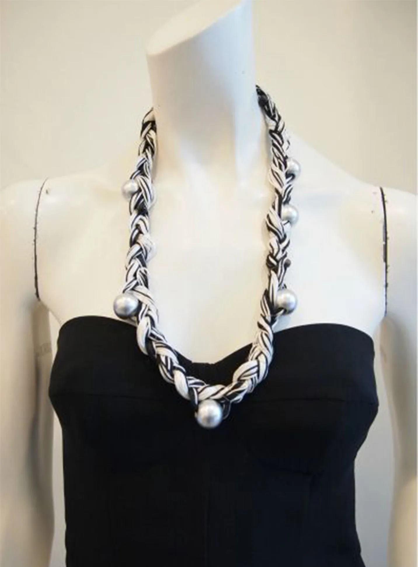 Black & White Galaxy Handmade Necklace