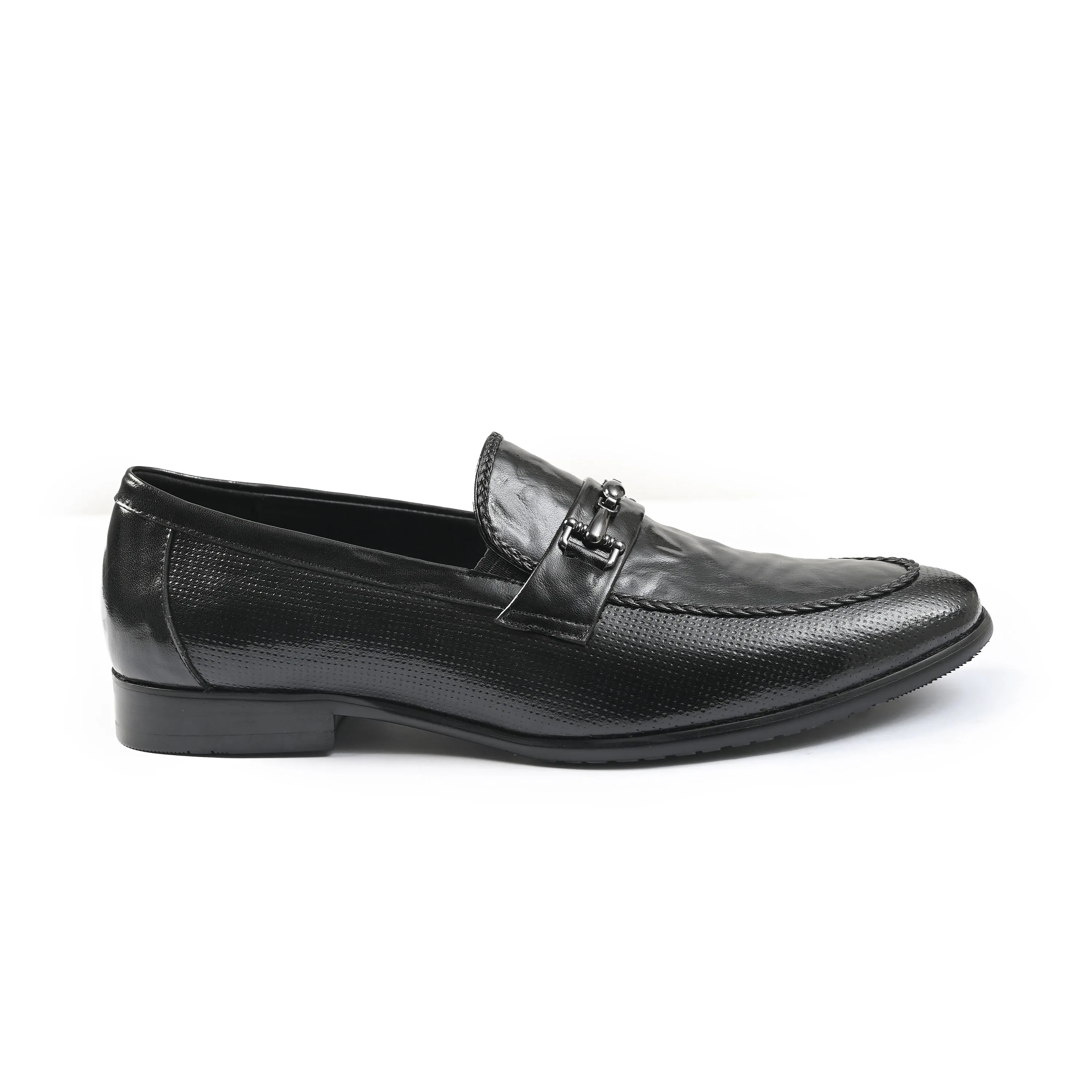 BLACK FAUX PATENT SHOES