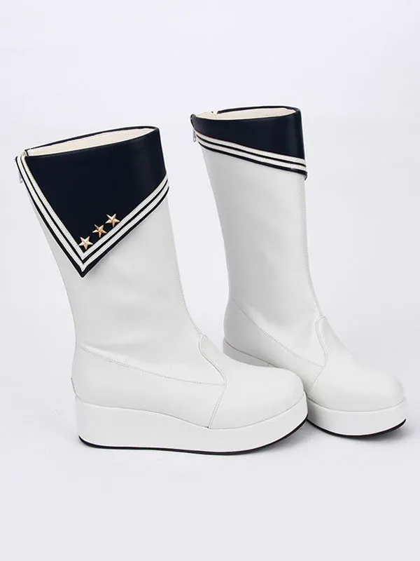 Black Lolita Shoes Round Toe Bow Lolita Rain Boots For Women