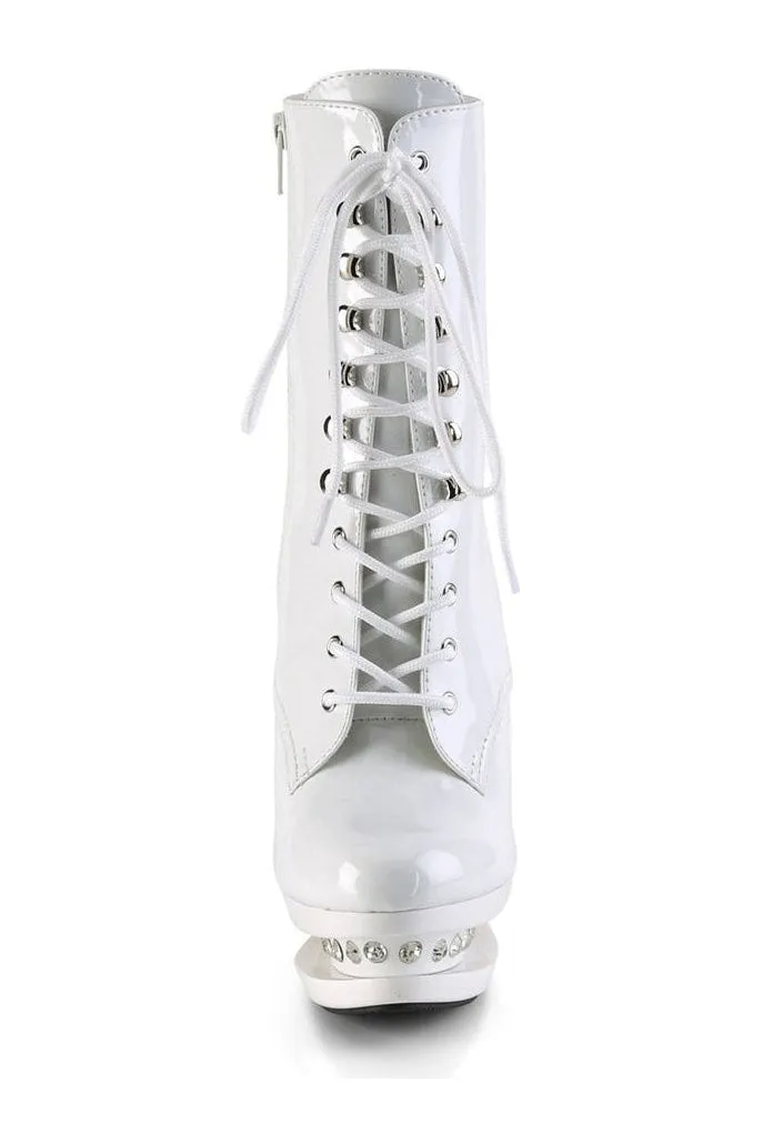BLONDIE-R-1020 Exotic Boot | White Patent