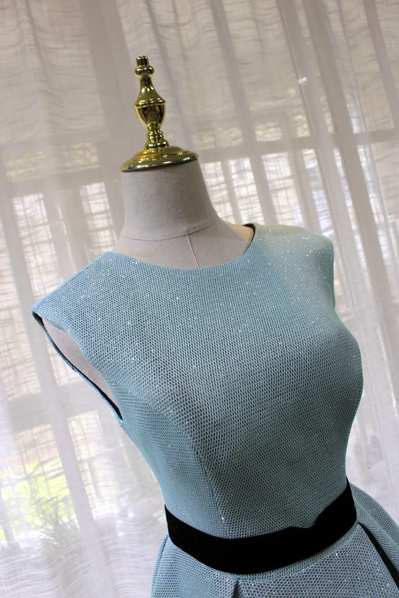 Blue Round Neckline A-line Party Dress , Gorgeous Formal Dress