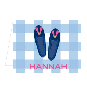 Blue Shoes Folded Notecard