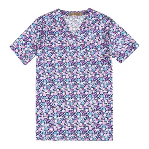 Breathable Cartoon Print Surgical V-Neck Nursing Scrub Tops - Unisex